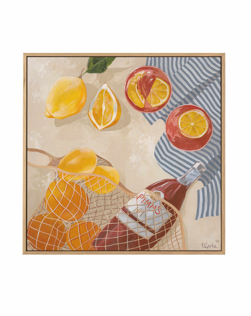 Pimms Afternoon by Cat Gerke | Framed Canvas Art Print