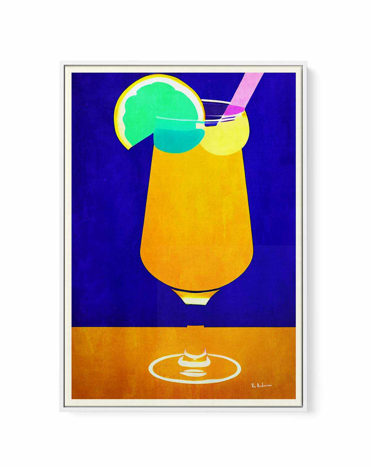 Pina Colada by Bo Anderson Framed Canvas Art Print Olive et Oriel
