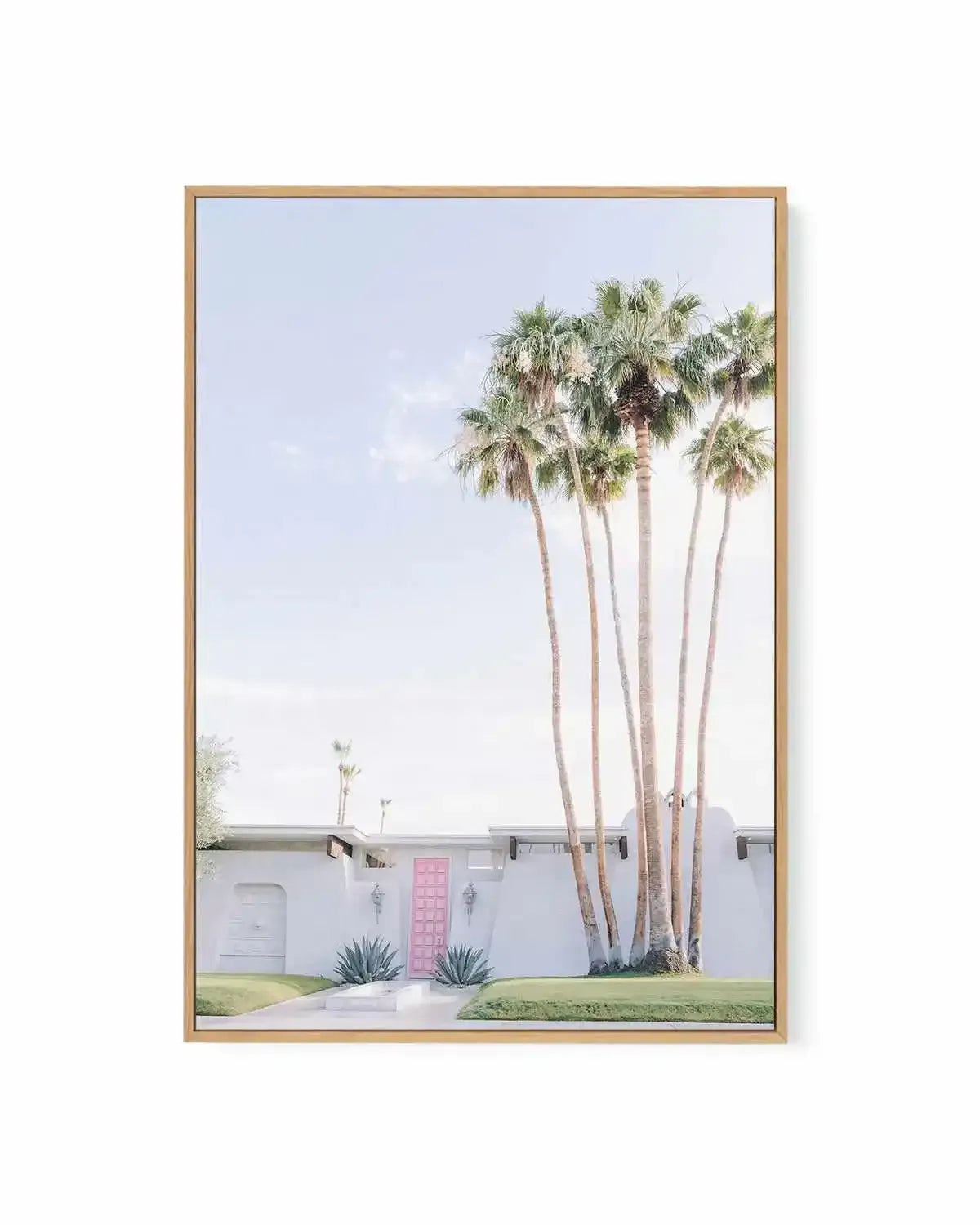 Pink Door Palm Springs | Framed Canvas Art Print from Olive et Oriel where you can shop wallpaper and artworks online