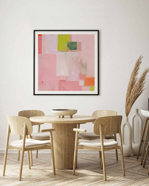 Pink Squares by Melissa Donoho Art Print