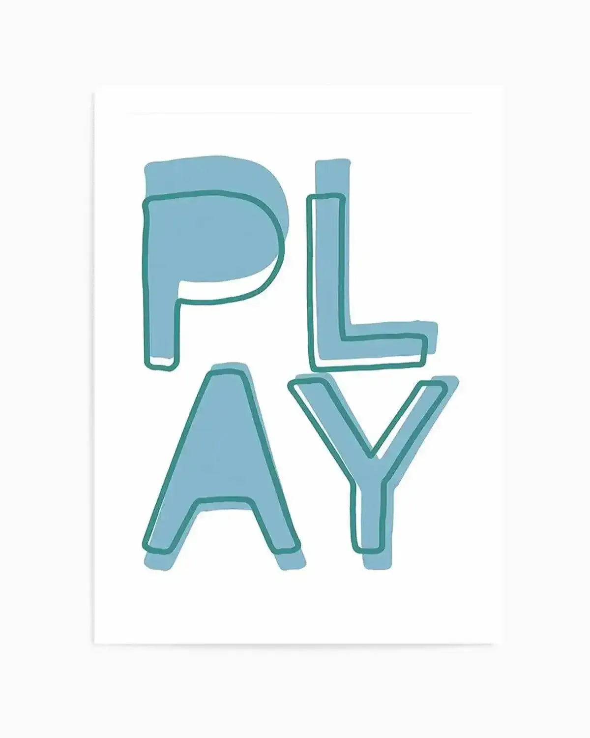 Play | Blue Art Print from Olive et Oriel where you can shop wallpaper and artworks online