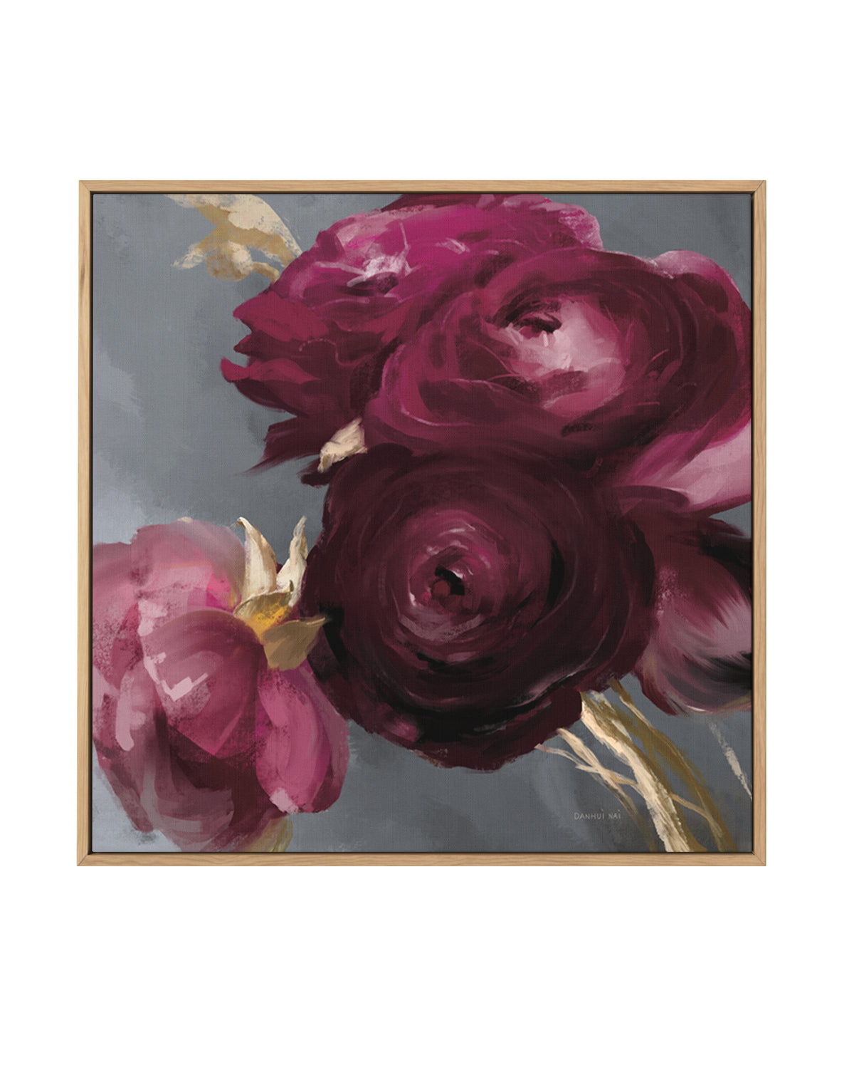 Plum Ranculus | Framed Canvas Wall Art