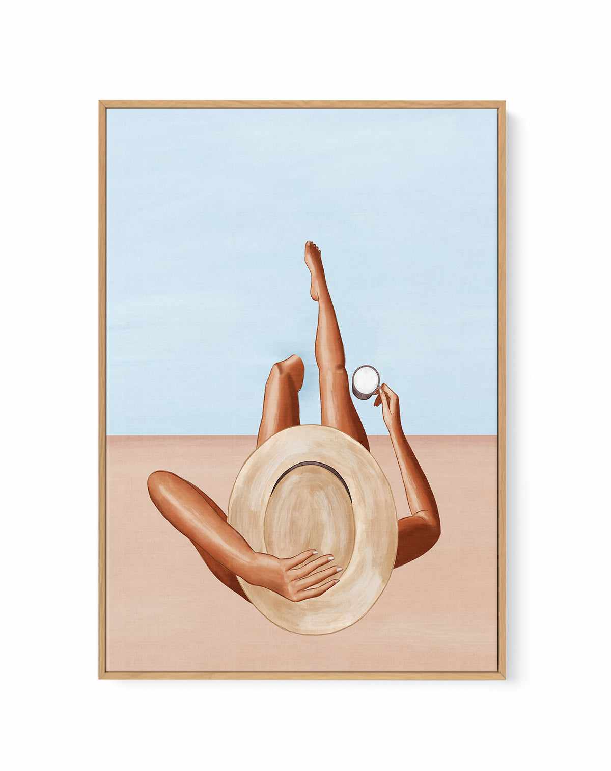 Poolside Girl By Ivy Green Illustrations | Framed Canvas Art Print from Olive et Oriel where you can shop wallpaper and artworks online