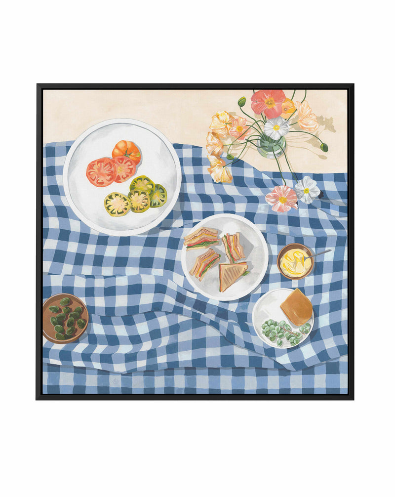 Poppies and Picnics by Cat Gerke | Framed Canvas Art Print