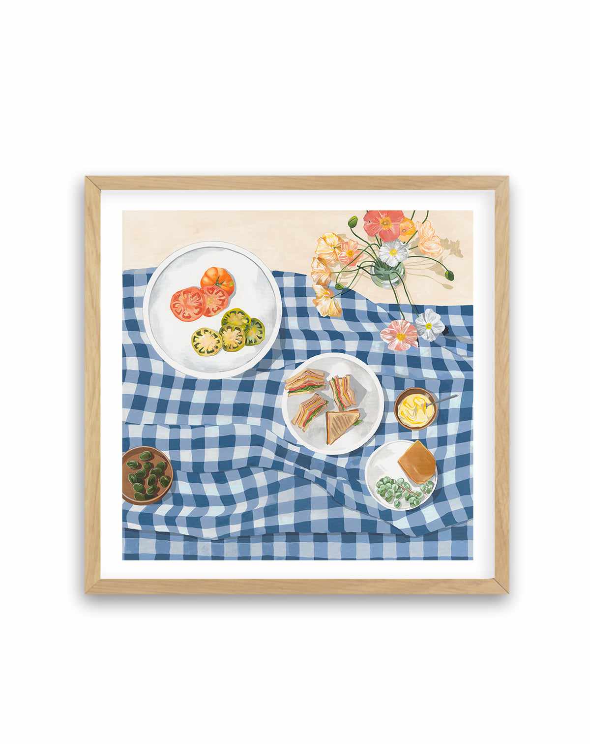 Poppies and Picnics by Cat Gerke | Art Print from Olive et Oriel where you can shop wallpaper and artworks online