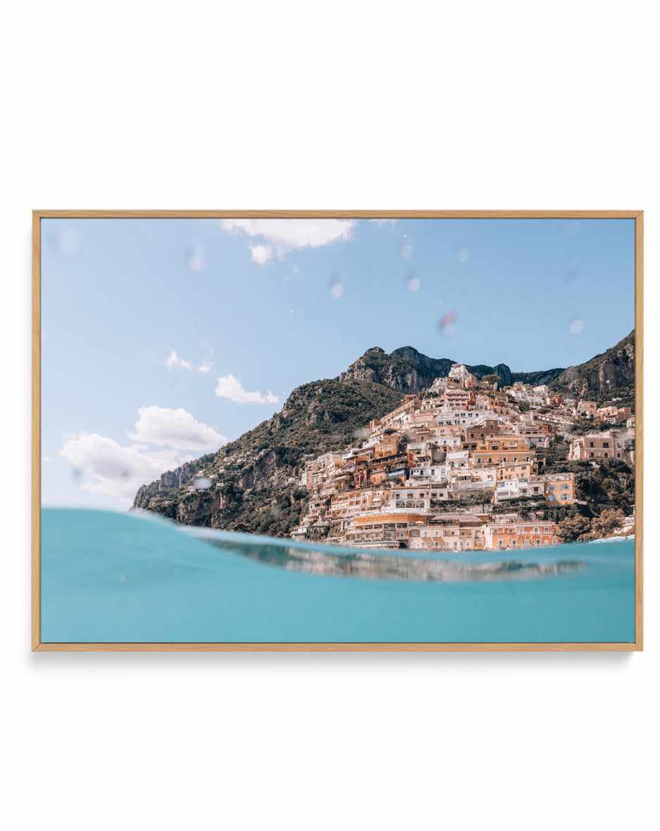 Positano Swim LS by Teigan Geercke Framed Canvas Art Print from Olive et Oriel where you can shop wallpaper and artworks online