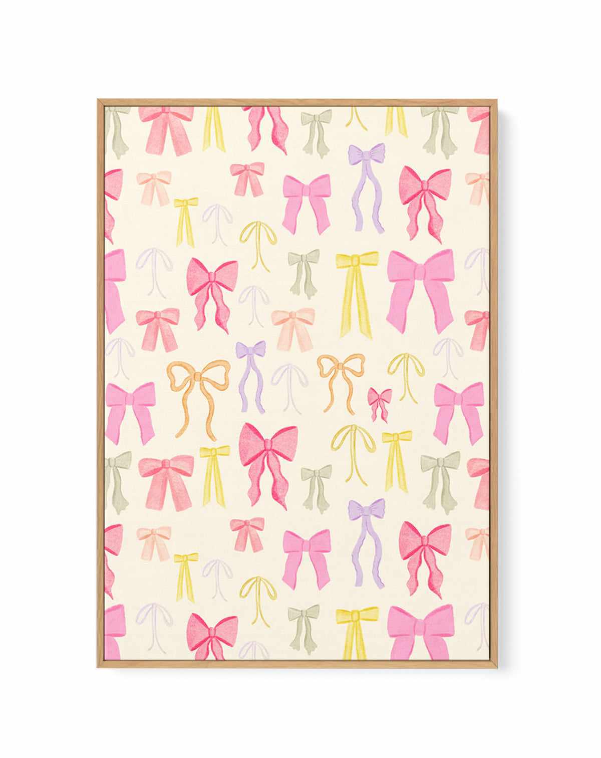 Preppy Bows | Framed Canvas Art Print from Olive et Oriel where you can shop wallpaper and artworks online