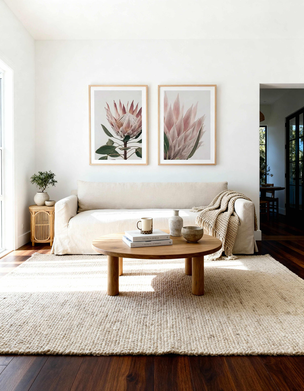 Protea in Overture I & IV Art Print Set of 2 | Matching Wall Art from Olive et Oriel where you can shop wallpaper and artworks online