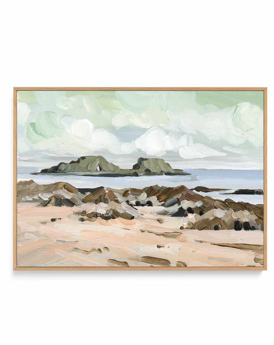 Rock Beach By Shina Choi | Framed Canvas Art Print from Olive et Oriel where you can shop wallpaper and artworks online