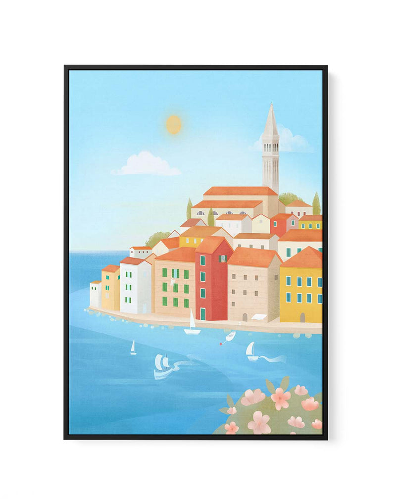 Rovinj Croatia By Petra Lizde | Framed Canvas Art Print