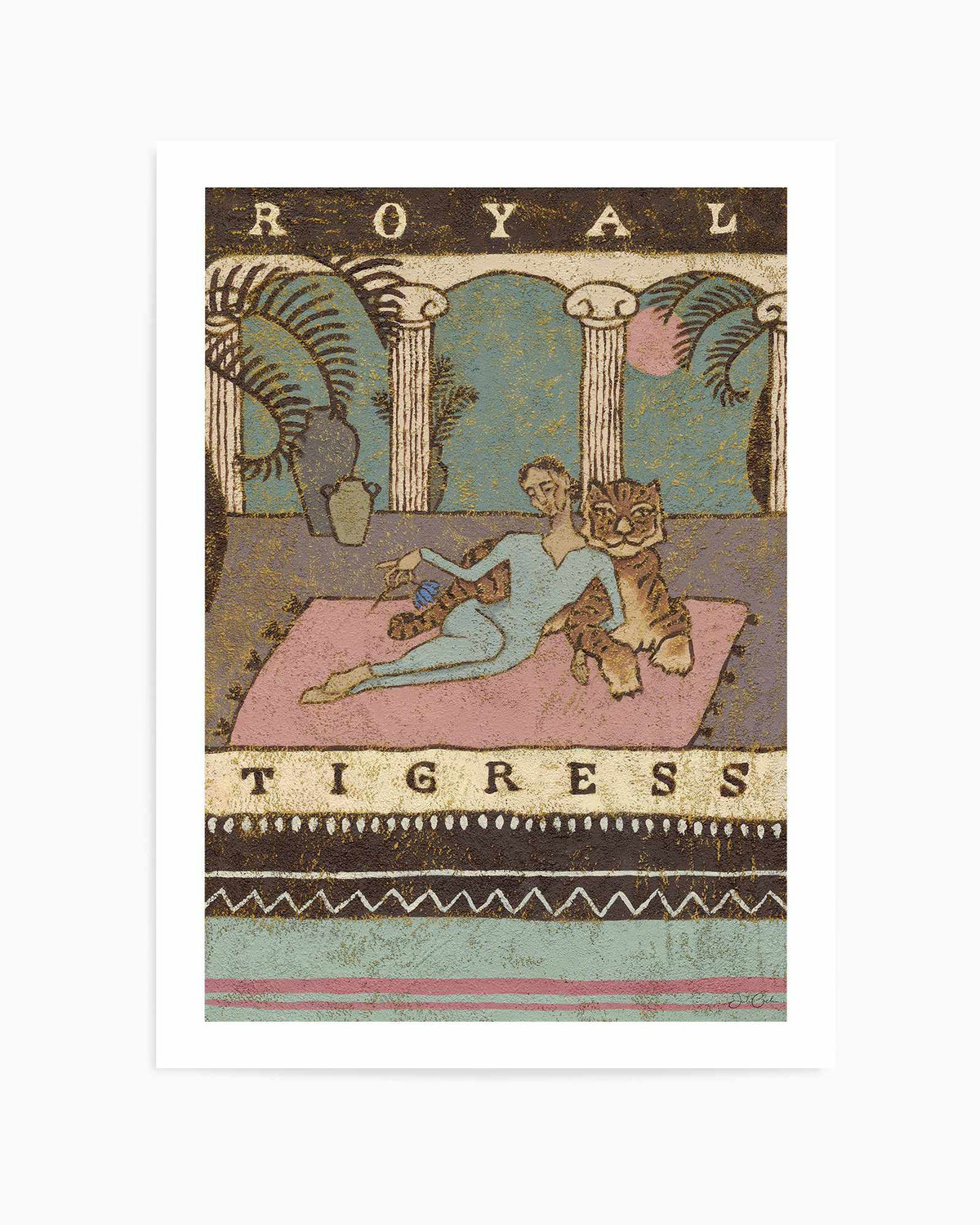 Royal Tigress by Julie Celina | Art Print from Olive et Oriel where you can shop wallpaper and artworks online
