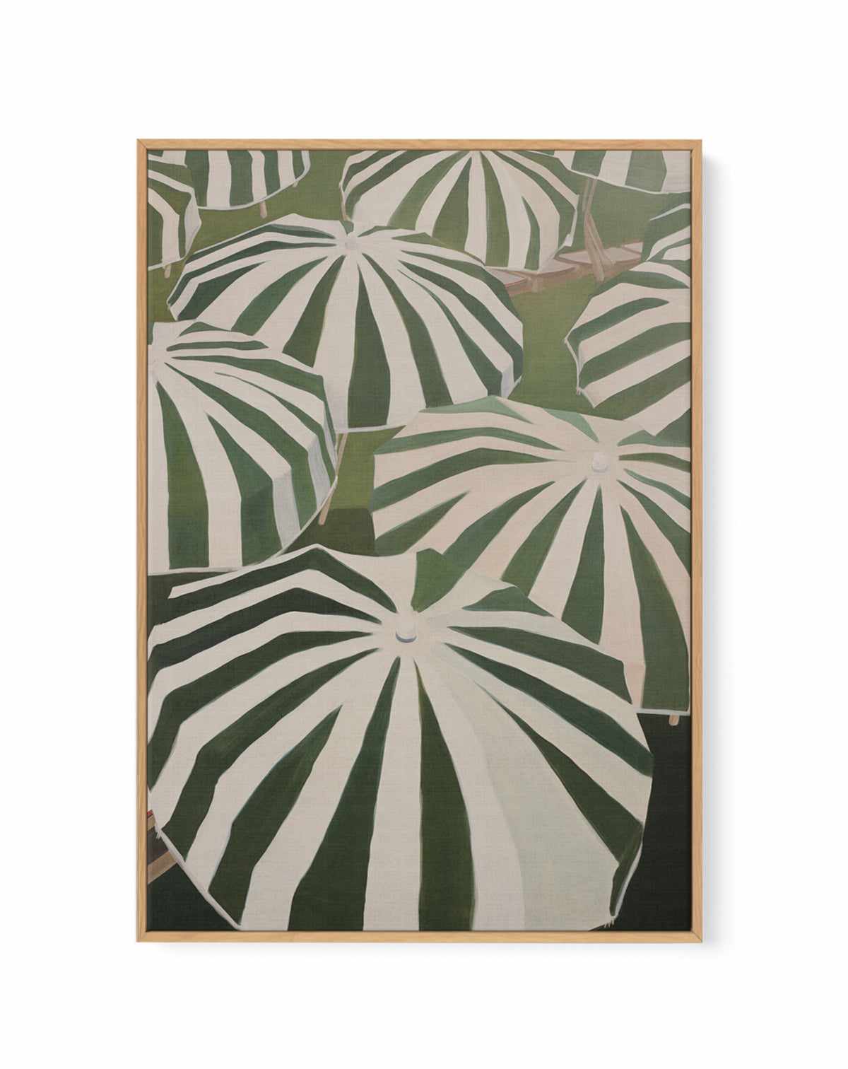 Saint Tropez Umbrellas I | Framed Canvas Art Print from Olive et Oriel where you can shop wallpaper and artworks online
