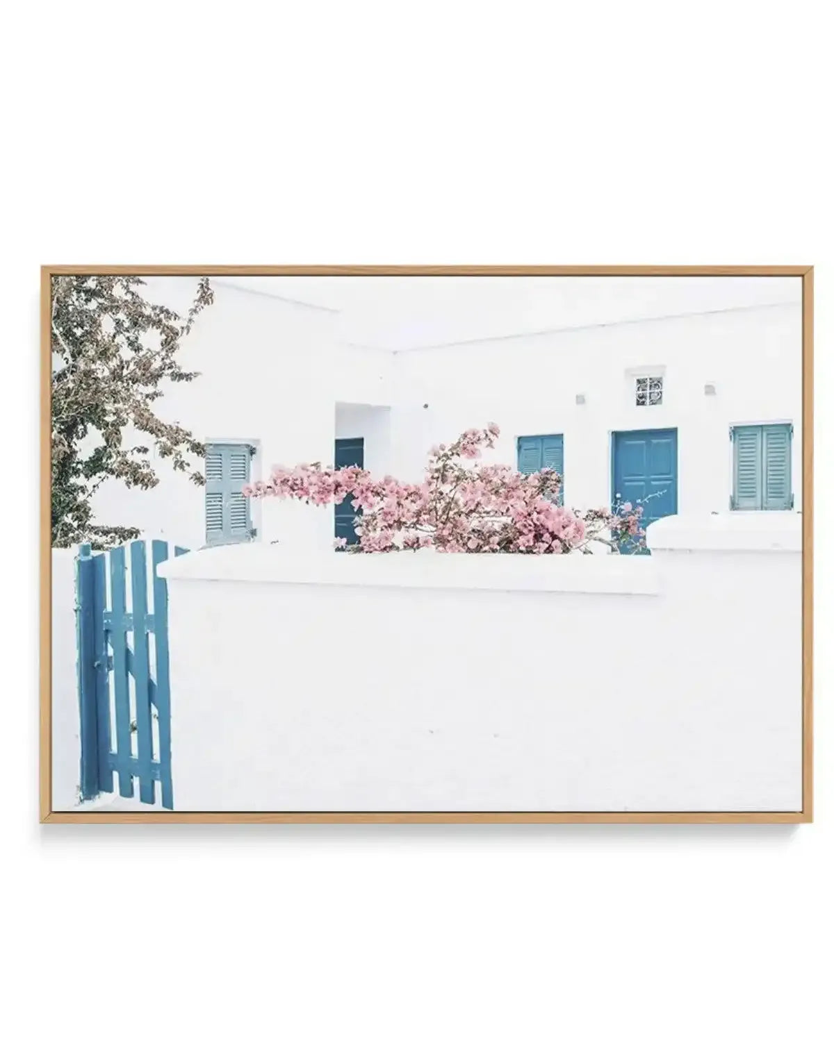 Santorini In Spring | Framed Canvas-Shop Greece Wall Art Prints Online with Olive et Oriel - Our collection of Greek Islands art prints offer unique wall art including blue domes of Santorini in Oia, mediterranean sea prints and incredible posters from Milos and other Greece landscape photography - this collection will add mediterranean blue to your home, perfect for updating the walls in coastal, beach house style. There is Greece art on canvas and extra large wall art with fast, free shipping