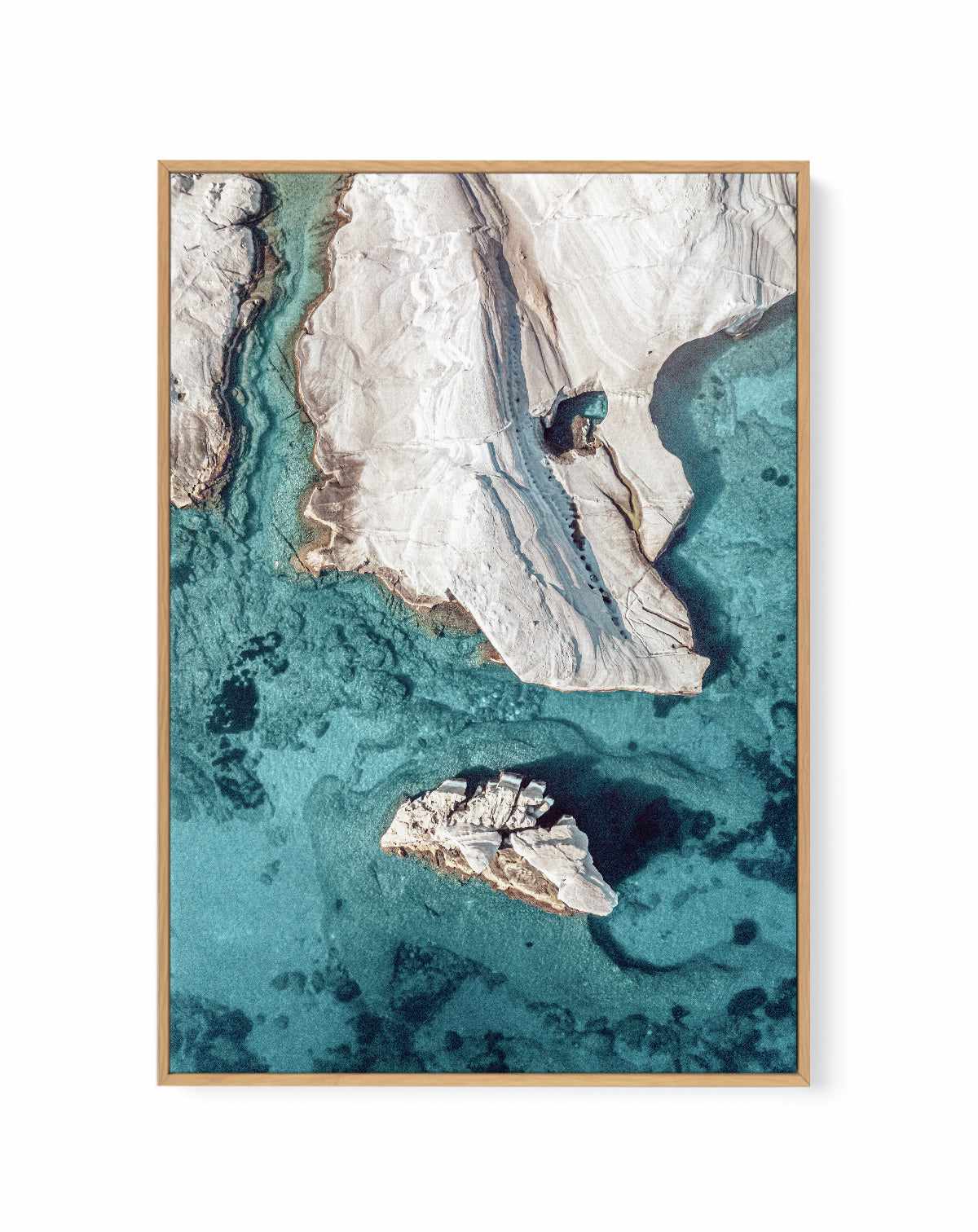 Sarakiniko Rocks, Milos | Framed Canvas Art Print from Olive et Oriel where you can shop wallpaper and artworks online