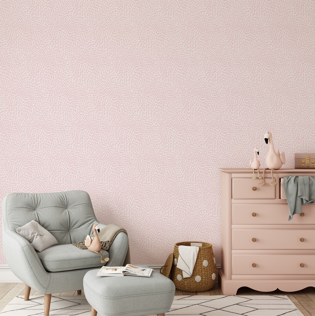 Aperol Pink Wallpaper from Olive et Oriel where you can shop wallpaper and artworks online