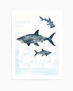 Sharks Art Print