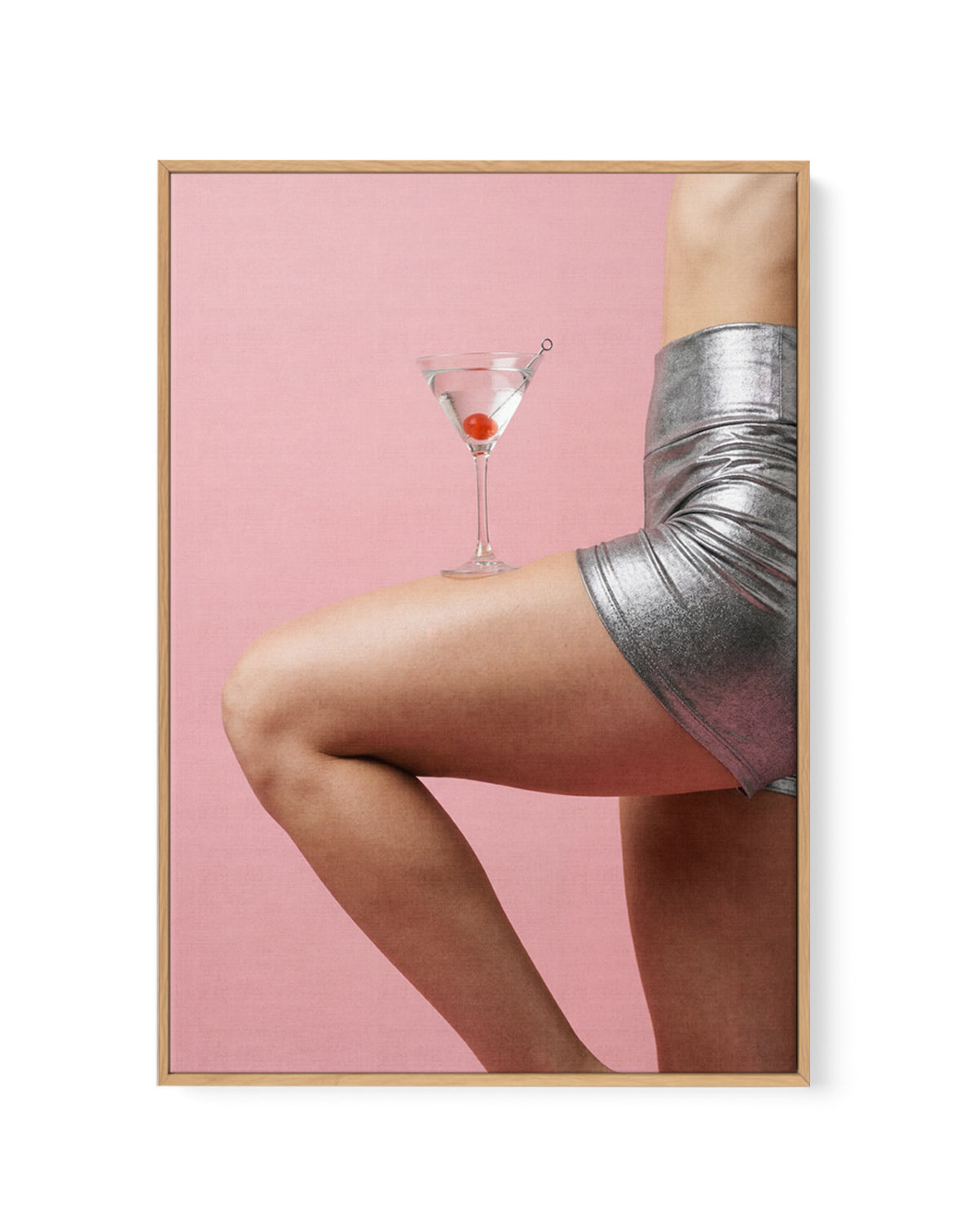 Silver Shorts Martini by Andreas Magnusson | Framed Canvas Wall Art