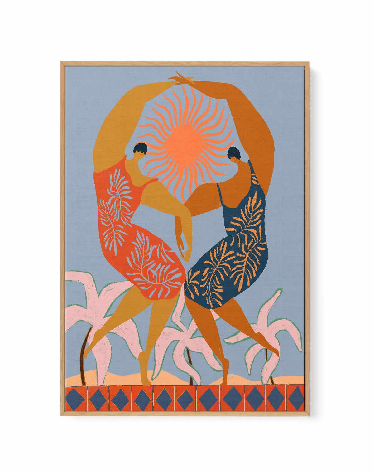 Sisterhood by Arty Guava | Framed Canvas Art Print from Olive et Oriel where you can shop wallpaper and artworks online