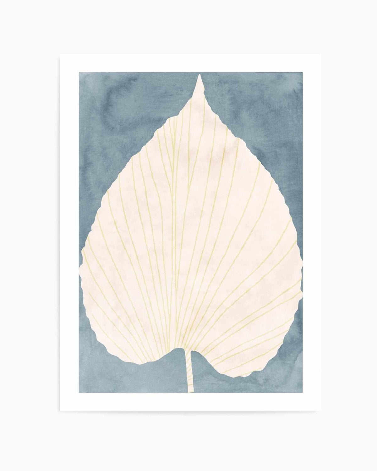 Soft Blue Fan Leaf by Casa Cartissi | Art Print