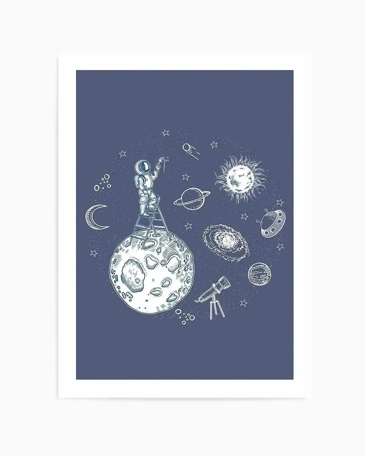 Space Painter Art Print from Olive et Oriel where you can shop wallpaper and artworks online