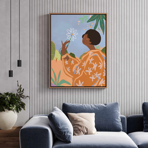 Spring Flower by Arty Guava | Framed Canvas Art Print