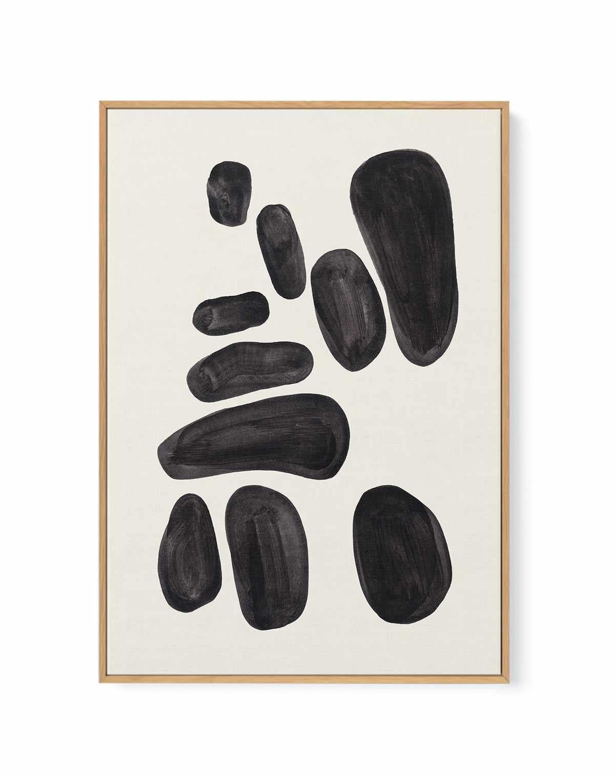 Stacked Pebbles | Framed Canvas Art Print from Olive et Oriel where you can shop wallpaper and artworks online