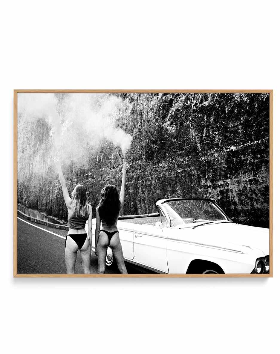 Starlet B&W by Amy Hallam | Framed Canvas Art Print from Olive et Oriel where you can shop wallpaper and artworks online