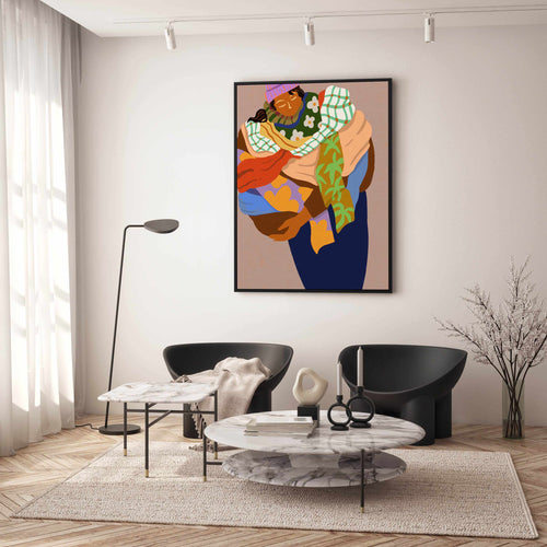Stay Cozy by Arty Guava | Framed Canvas Art Print
