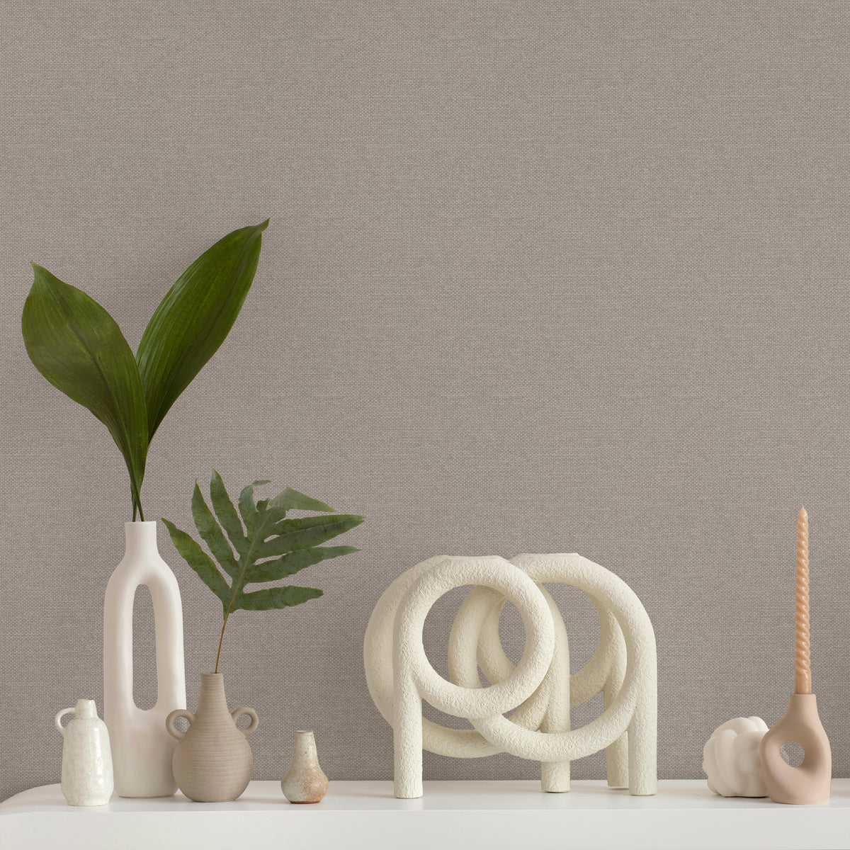 Faux Weave Wallpaper from Olive et Oriel where you can shop wallpaper and artworks online