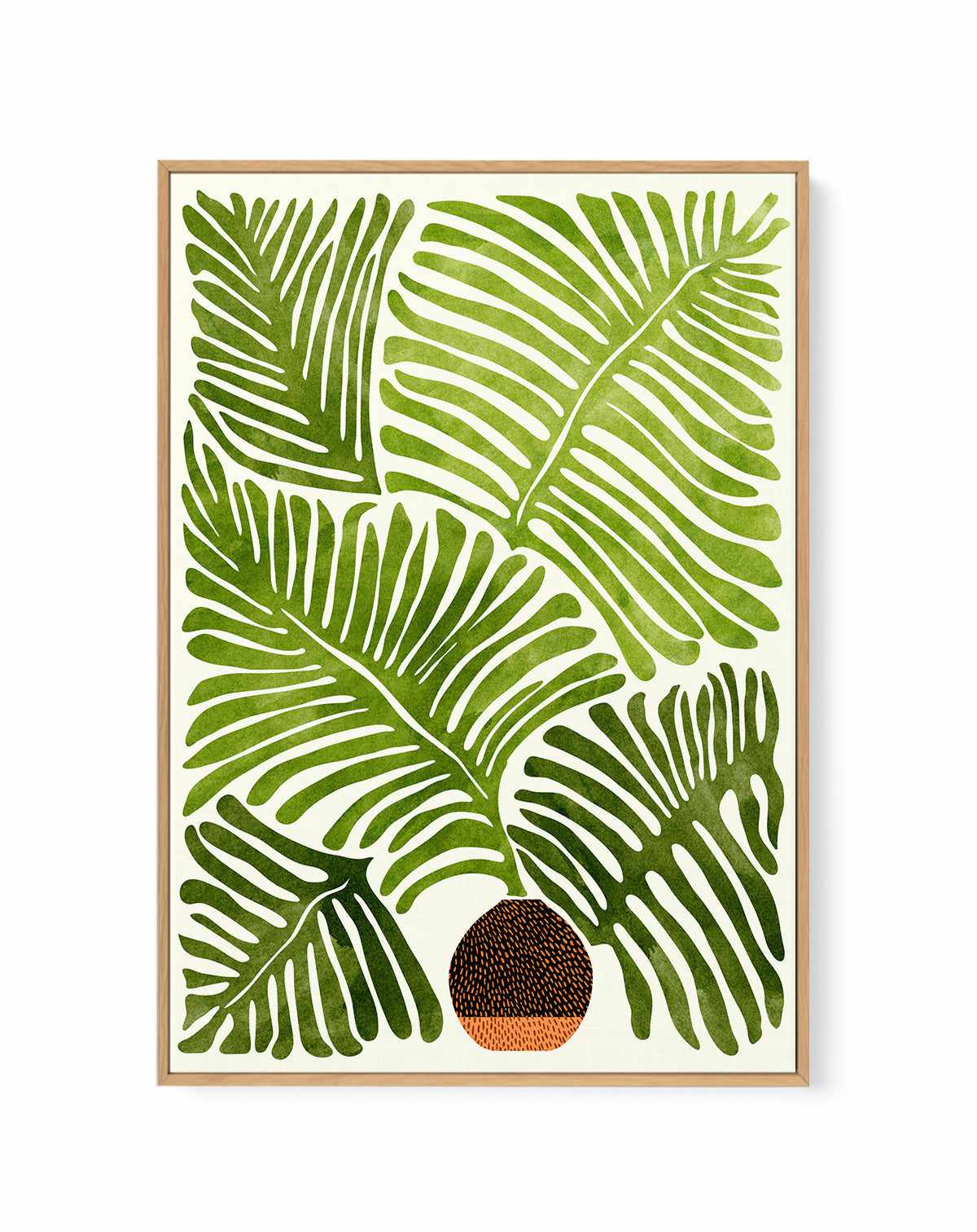 Summer Fern By Kristian Gallagher | Framed Canvas Art Print from Olive et Oriel where you can shop wallpaper and artworks online