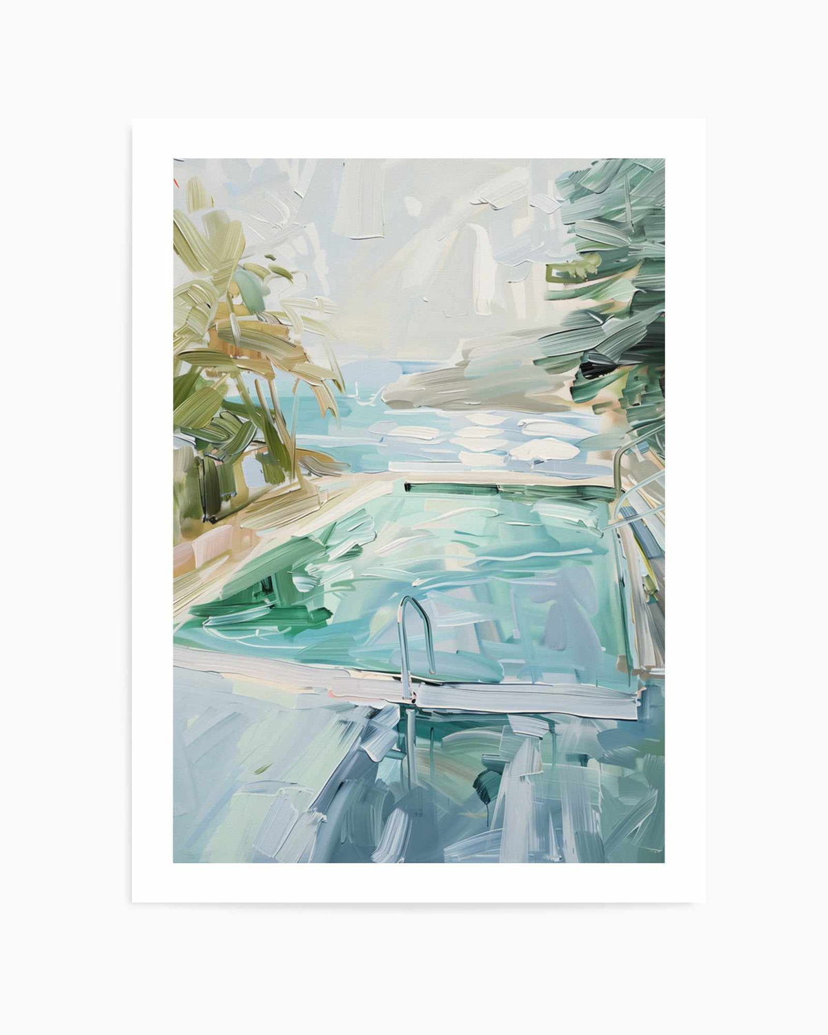Summer Pool View No III | Art Print from Olive et Oriel where you can shop wallpaper and artworks online