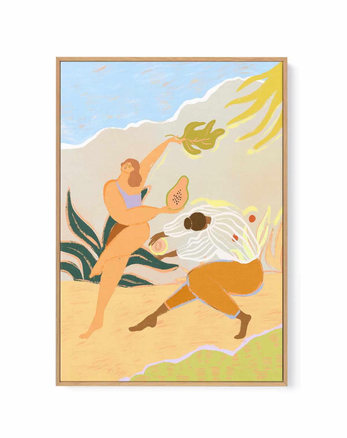 Summer Fever by Arty Guava | Framed Canvas Art Print from Olive et Oriel where you can shop wallpaper and artworks online