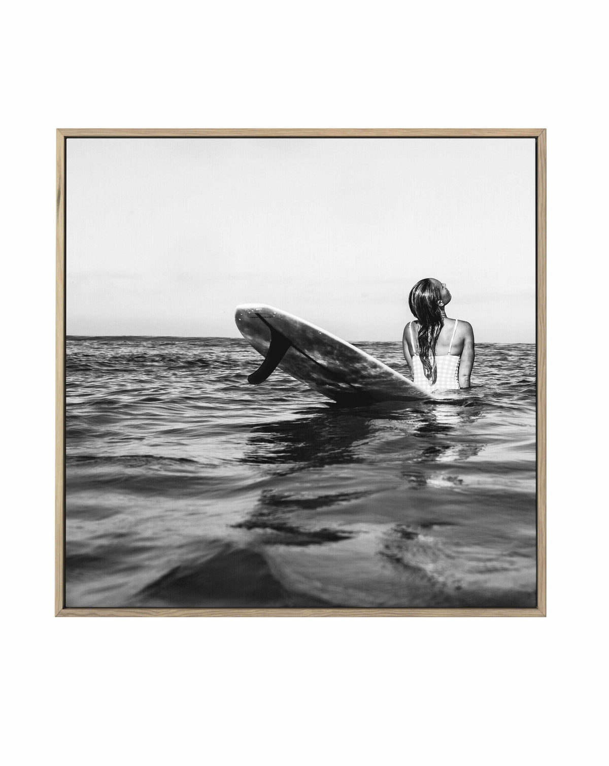Surfer Girl SQ by Riccardo Camilli | Framed Canvas Art Print from Olive et Oriel where you can shop wallpaper and artworks online