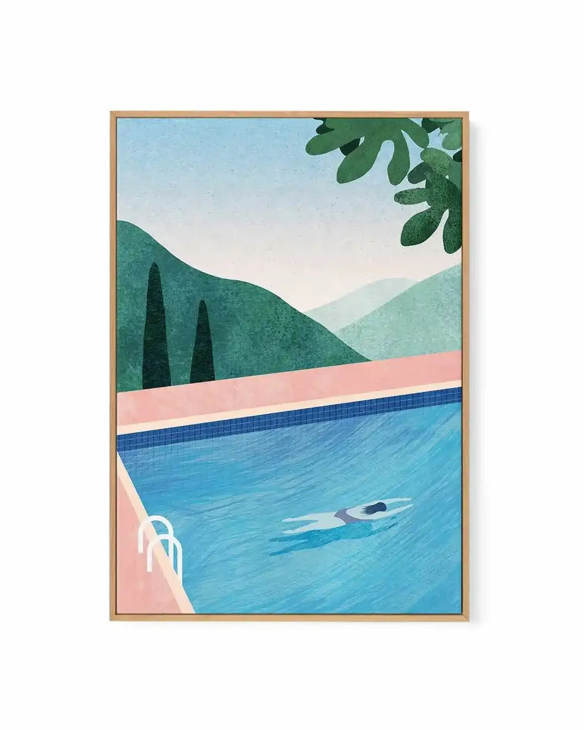 Swimming Pool, Tuscany by Henry Rivers | Framed Canvas Art Print from Olive et Oriel where you can shop wallpaper and artworks online