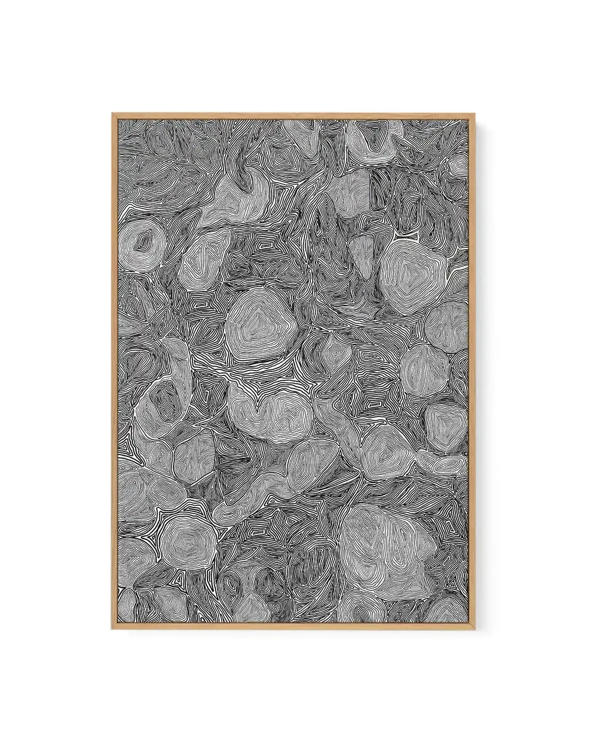 Systems | Black by Leah Cummins | Framed Canvas Art Print from Olive et Oriel where you can shop wallpaper and artworks online