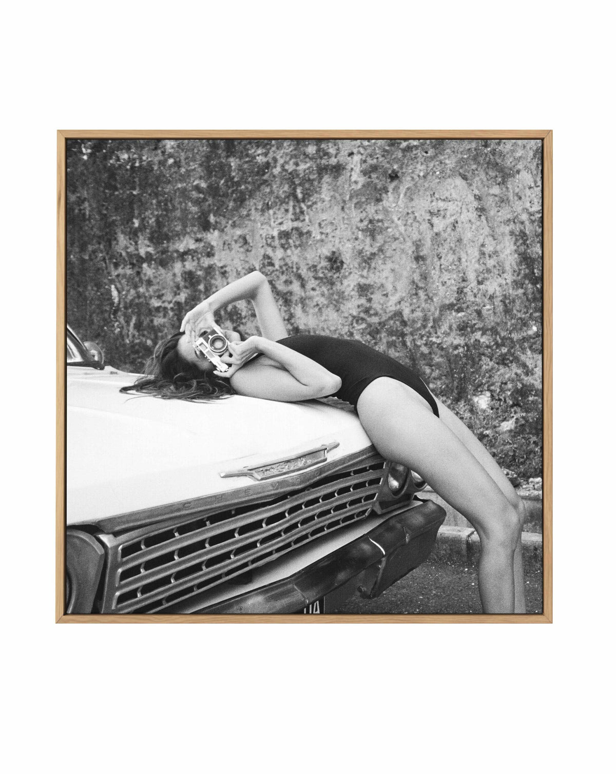 Takin' It Easy B&W by Amy Hallam | Framed Canvas Art Print from Olive et Oriel where you can shop wallpaper and artworks online