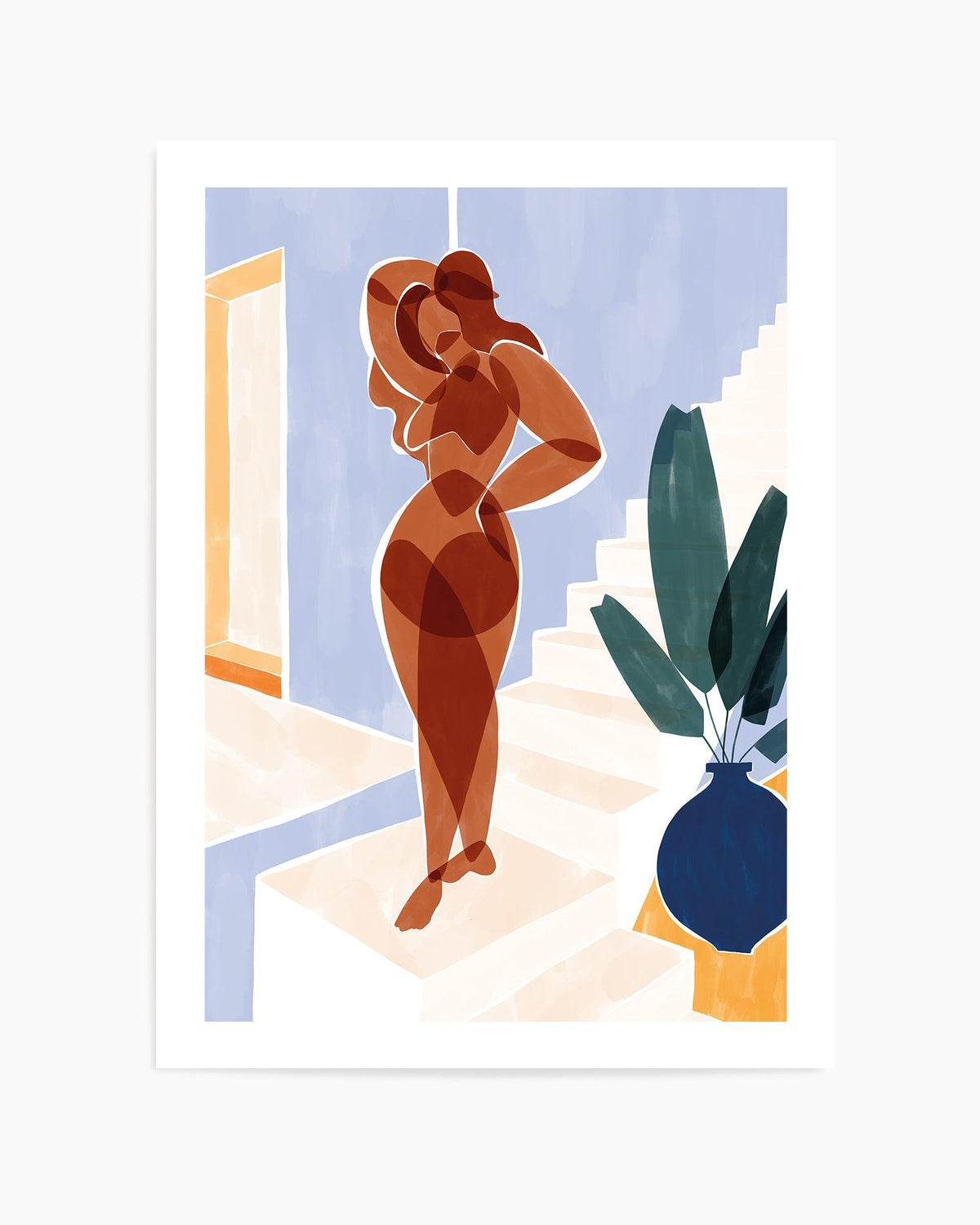 Terracotta Woman By Ivy Green Illustration | Art Print from Olive et Oriel where you can shop wallpaper and artworks online