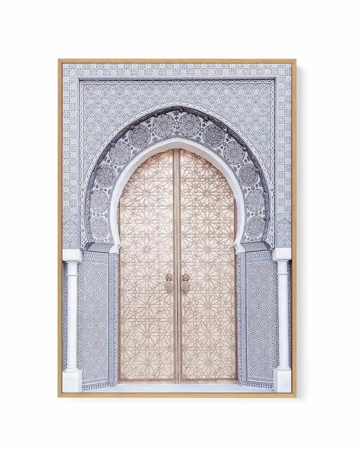 The Blue Arch | Morocco | Framed Canvas Art Print blue art print