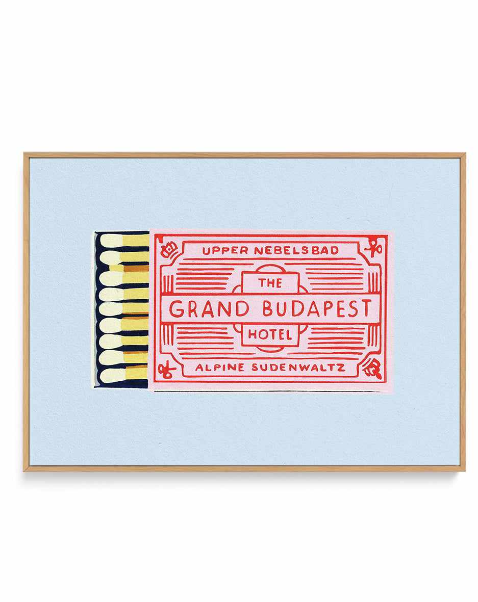 The Grand Budapest Hotel Poster By Studio Mandariin | Framed Canvas Art Print from Olive et Oriel where you can shop wallpaper and artworks online