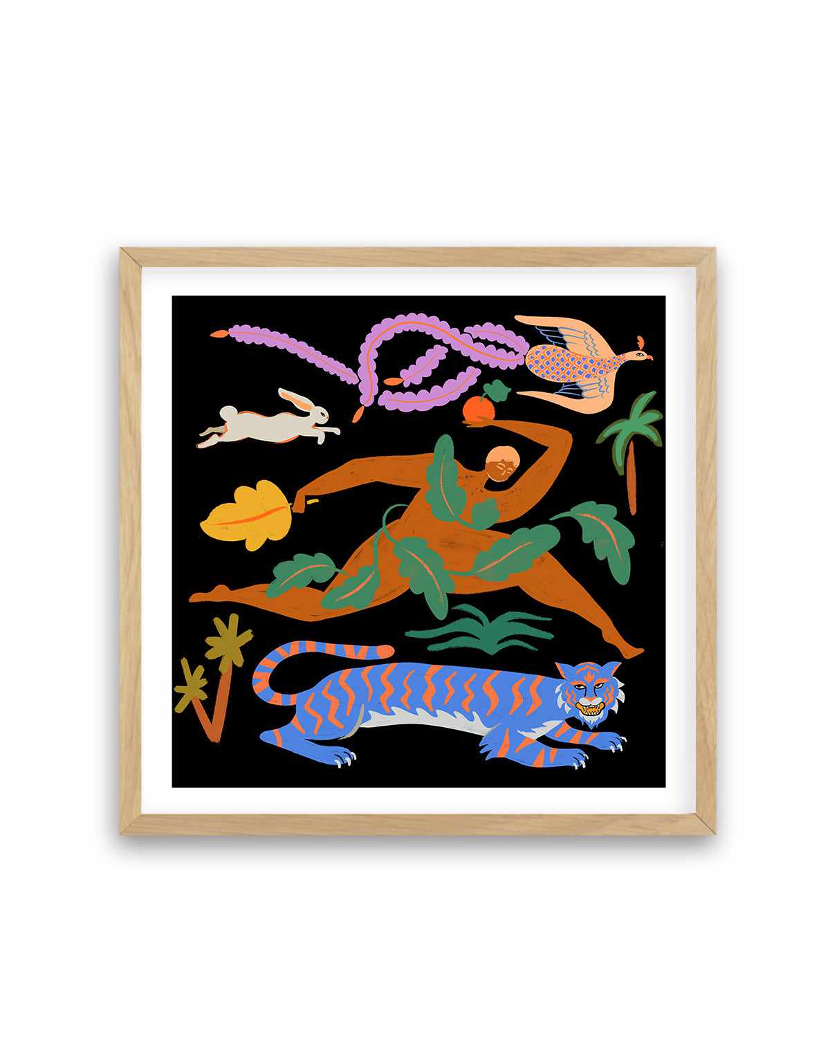 The Tiger The Phoenix and The Hare by Arty Guava | Art Print from Olive et Oriel where you can shop wallpaper and artworks online