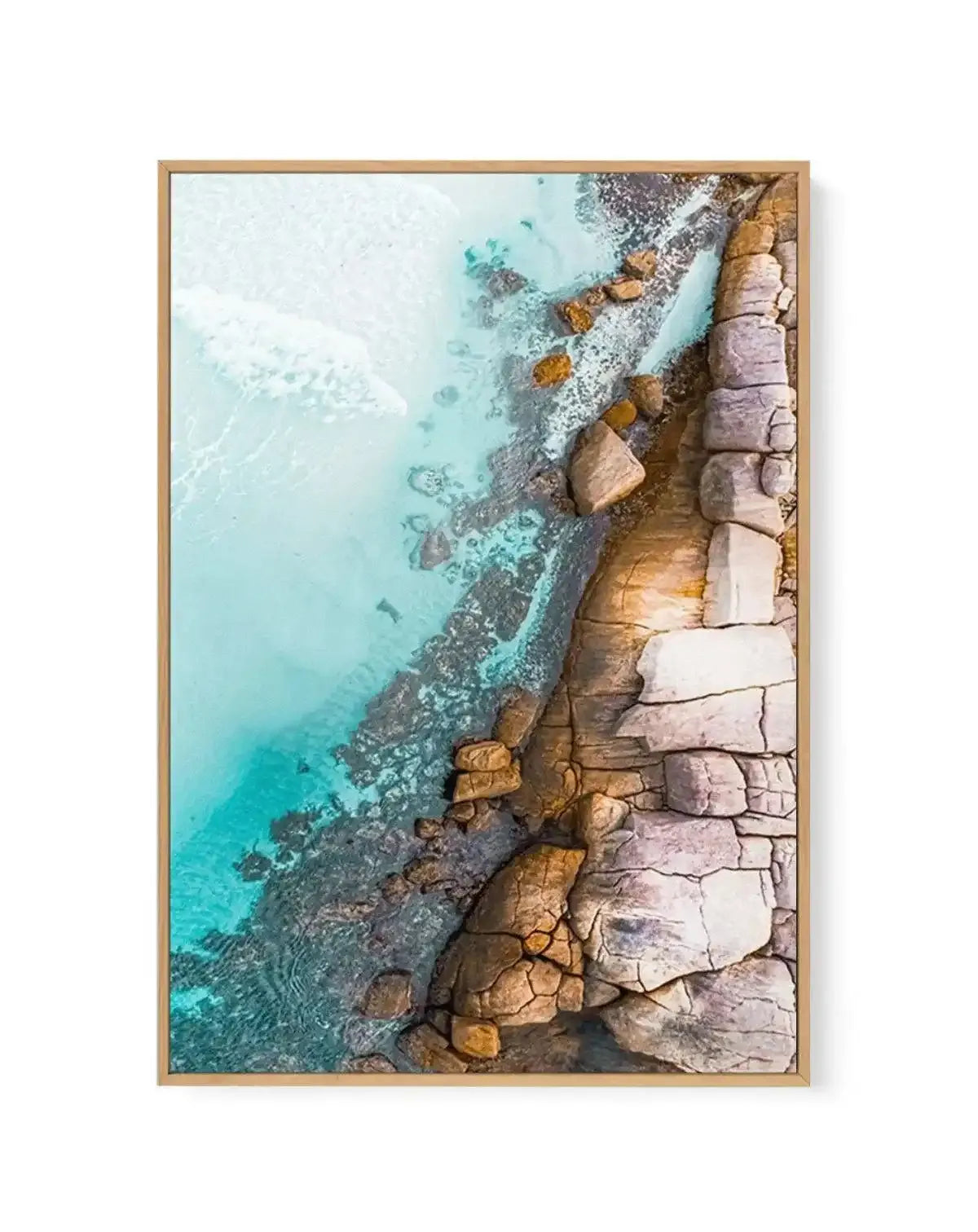 Thistle Cove II Esperance | Aerial Photo Wall Framed Canvas Art Print aqua coastal art print