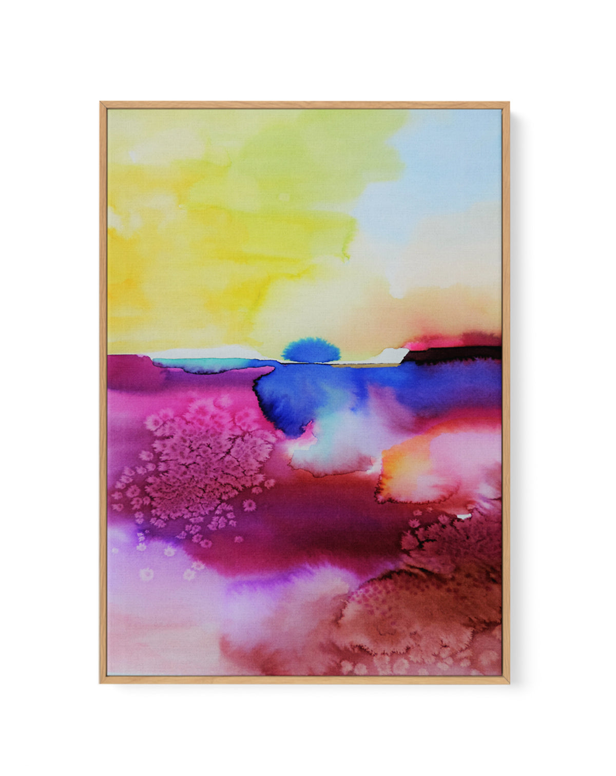 Vibrant Abstract Landscape by Sylvie Demers | Framed Canvas Wall Art