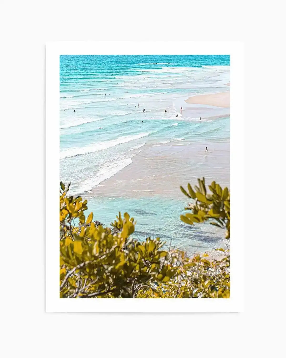View to Wategos II | PT Art Print from Olive et Oriel where you can shop wallpaper and artworks online