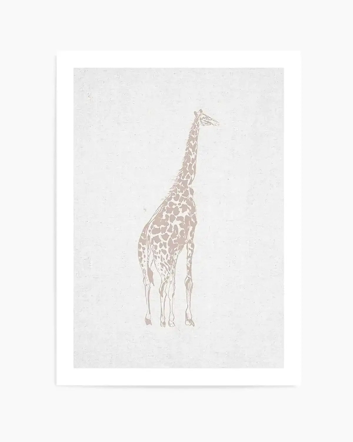 Vintage Giraffe on Linen | Customise Me! Art Print from Olive et Oriel where you can shop wallpaper and artworks online