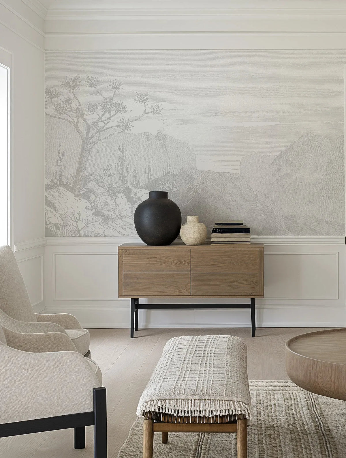 Vintage Desert Wallpaper Mural from Olive et Oriel where you can shop wallpaper and artworks online