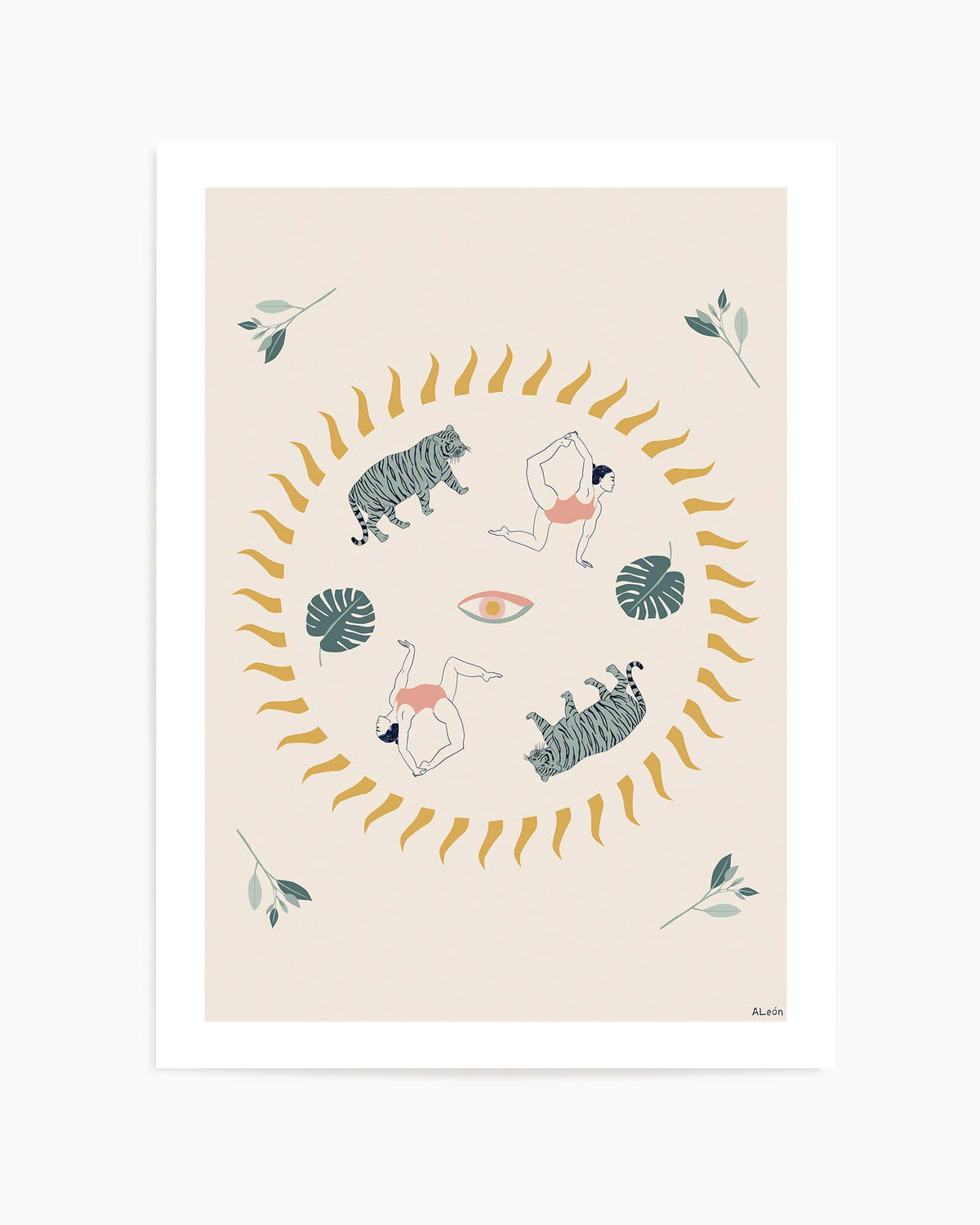 Vyaghrasana by Amanda Leon | Art Print from Olive et Oriel where you can shop wallpaper and artworks online