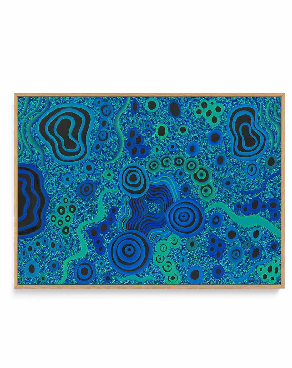 Waterholes by Bianka Carson | Framed Canvas Art Print from Olive et Oriel where you can shop wallpaper and artworks online