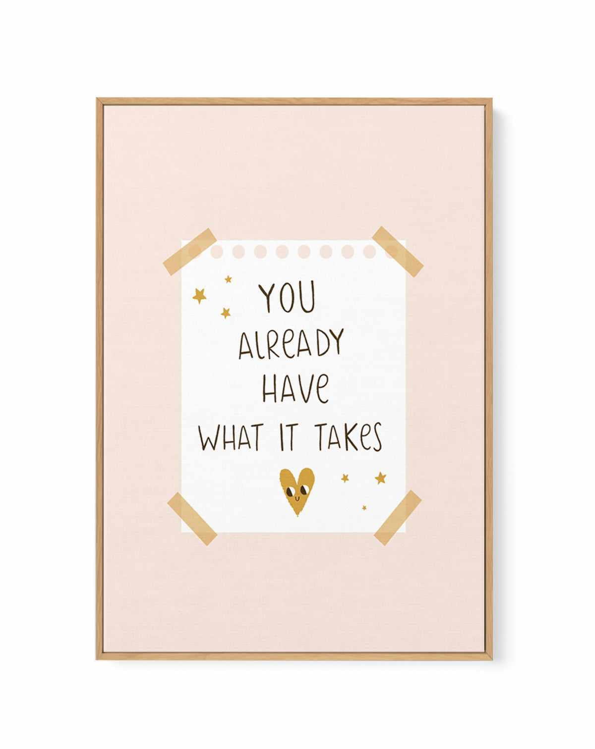 What It Takes | Framed Canvas Art Print from Olive et Oriel where you can shop wallpaper and artworks online