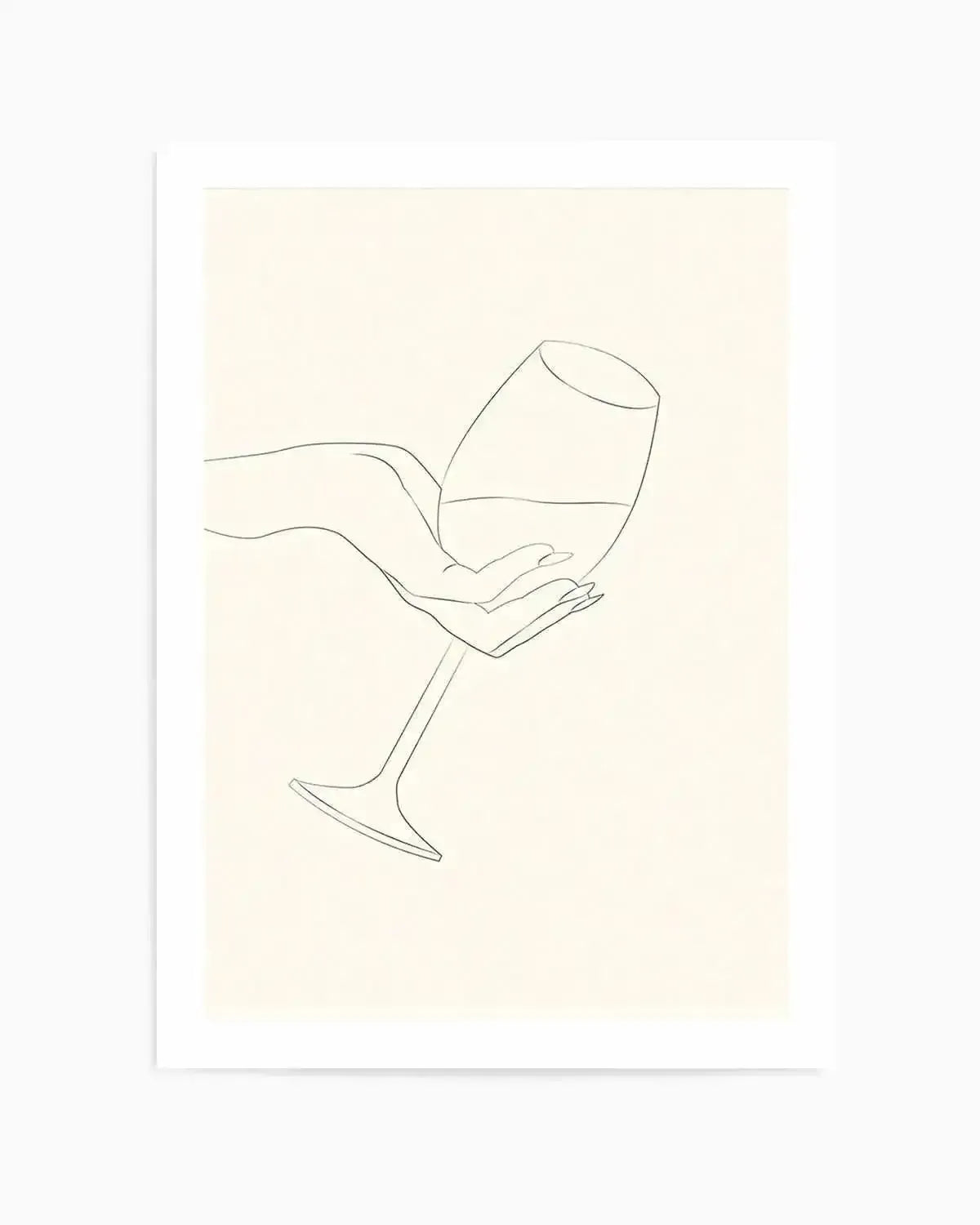 Wine Line Art I Art Print from Olive et Oriel where you can shop wallpaper and artworks online