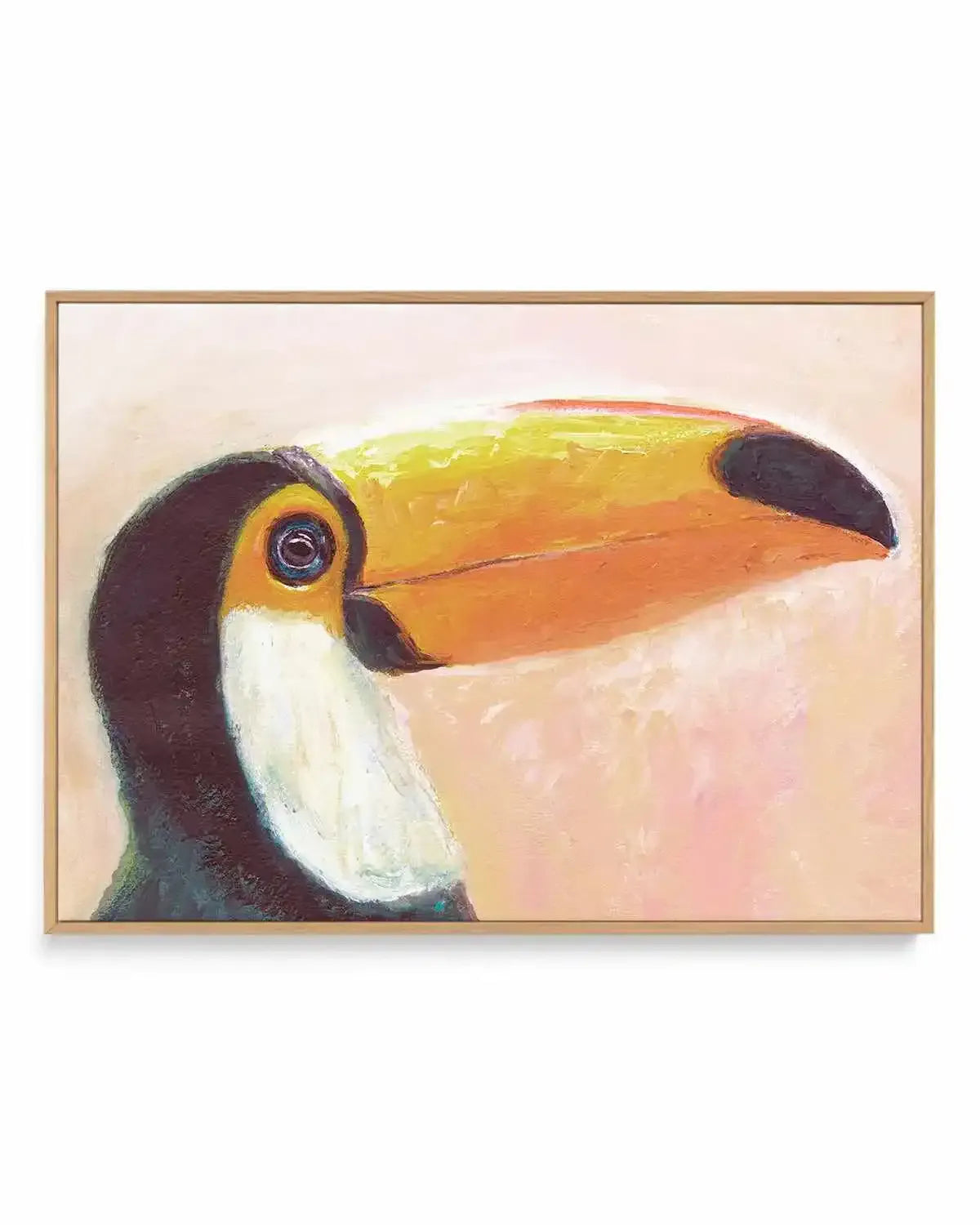 Witty Toucan | Framed Canvas Art Print from Olive et Oriel where you can shop wallpaper and artworks online